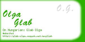 olga glab business card